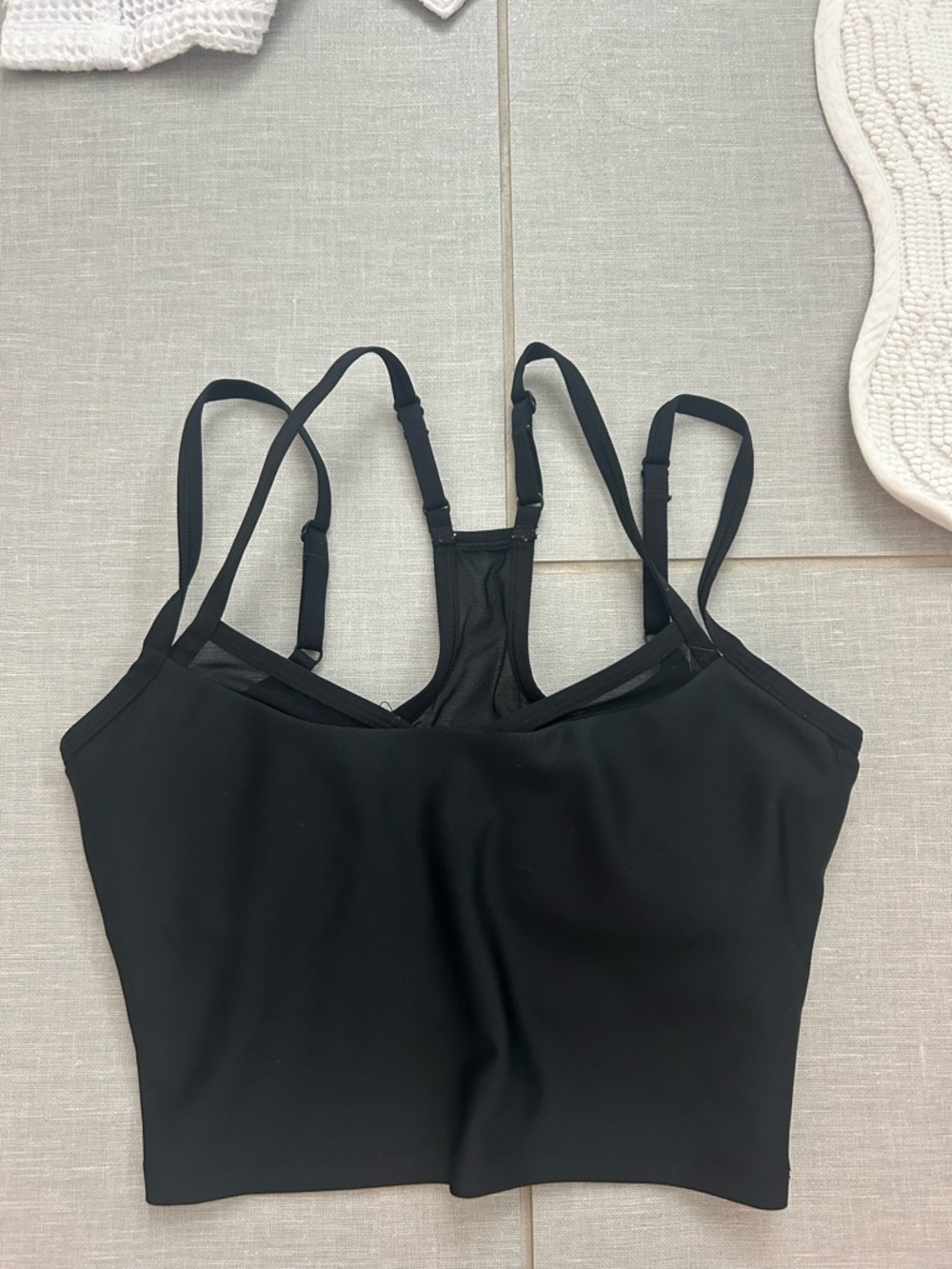 ALO Yoga Black Strappy Longline Sports Bralette
